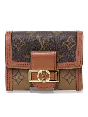 Louis Vuitton Portefeuille Dauphine Compact Trifold Wallet Monogram Reverse